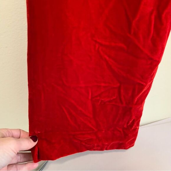 Doncaster Vintage Red rayon silk Velvet two piece suit size large - Picture 12 of 14